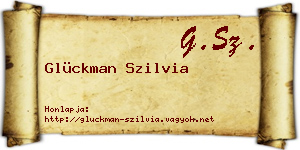 Glückman Szilvia névjegykártya