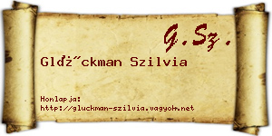 Glückman Szilvia névjegykártya