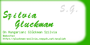 szilvia gluckman business card